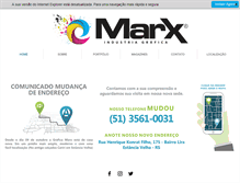 Tablet Screenshot of graficamarx.com.br